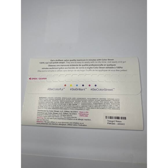 NWT Color Street “Tranquil Waters” Turquoise Tone Iridescent Flakes Strips - Picture 4 of 4